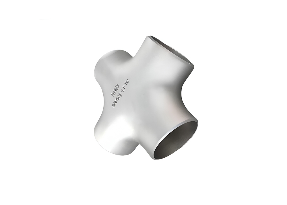 Titanium 4 Way Cross Pipe Fitting Pressure Corrosion Resistant for Industrial Use