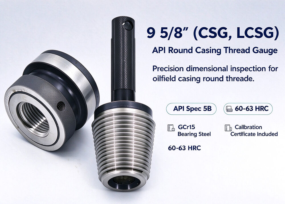 9 5/8 API 5B CSG LCSG Thread Plug & Ring Gauge Set Petroleum Casing Round Thread Gauge with Calibration Certificate