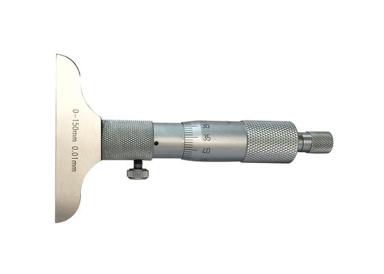 0-150mm Depth Gauge Micrometer dengan ujung pengukuran bola dan datar