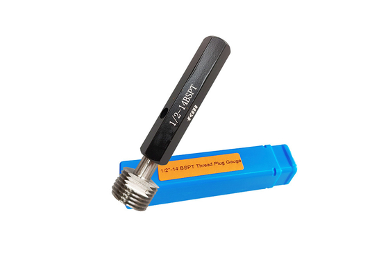 British Standard 1-2''-14 BSPT Pipe Thread Gauge dengan bahan Gcr15 untuk koneksi mekanik
