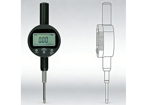 Keakuratan tinggi dan kinerja stabil 0-25.4mm Range Gauge Elektronik dengan output data untuk inspeksi QC